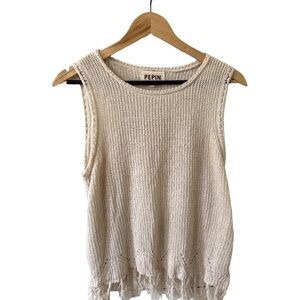 Pepin Ivory Knit Tank Top